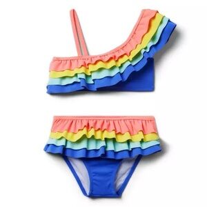 Janie and Jack Ruffle Shoulder 2-Piece Swimsuit